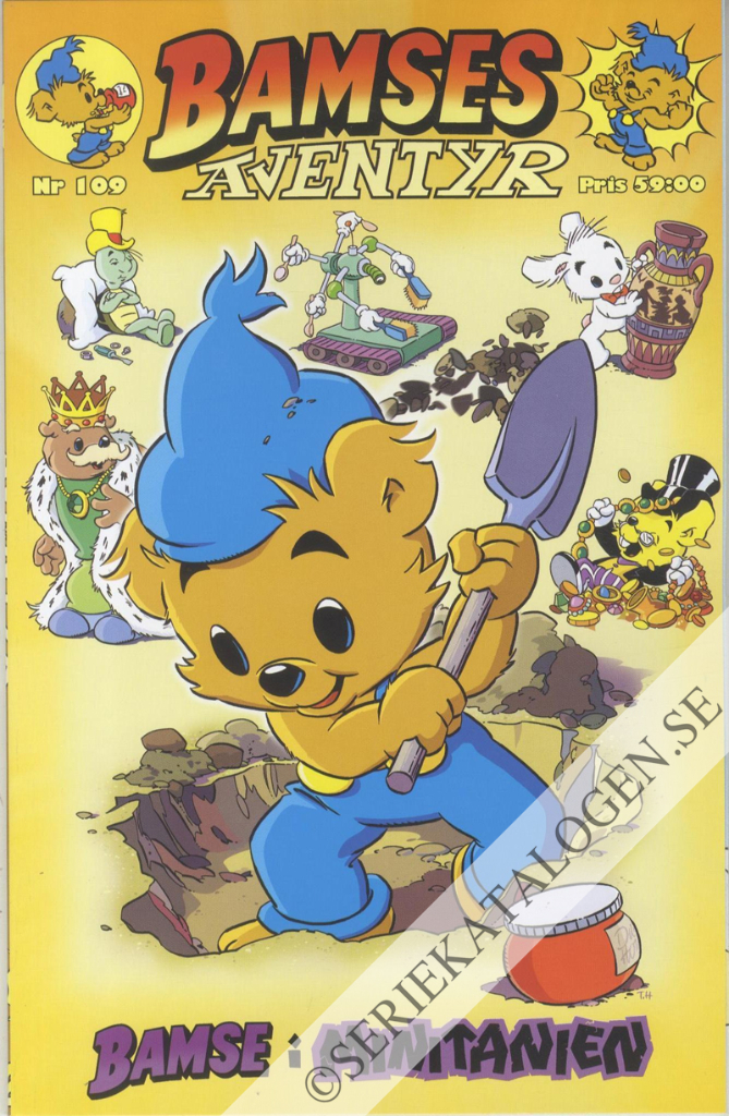 Framsida på Bamses äventyr Bamse i Minitanien (2024)