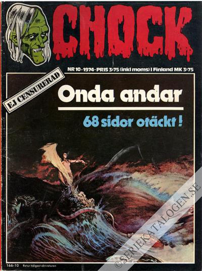 Framsida på Chock Onda andar (1974)