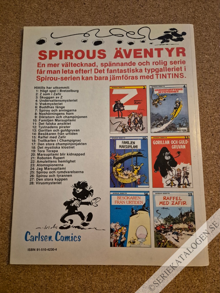 Baksida på Virusmysteriet (1984)