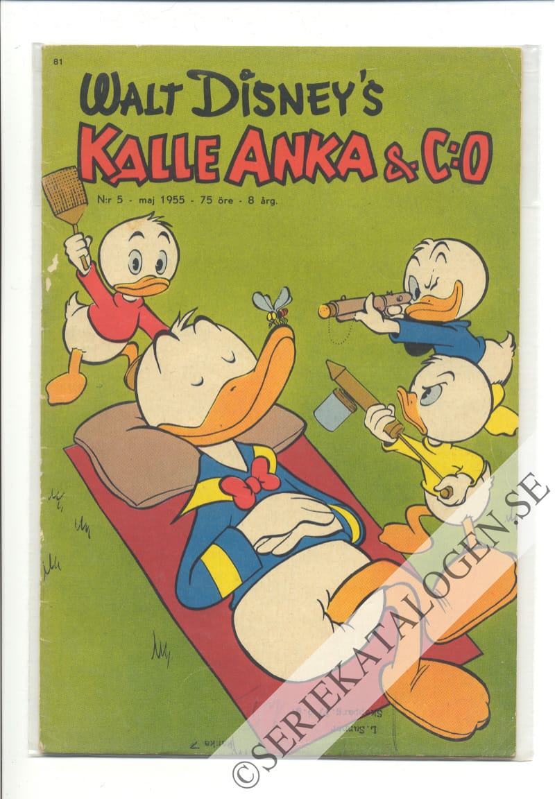Framsida på Kalle Anka & C:o #5 (1955)