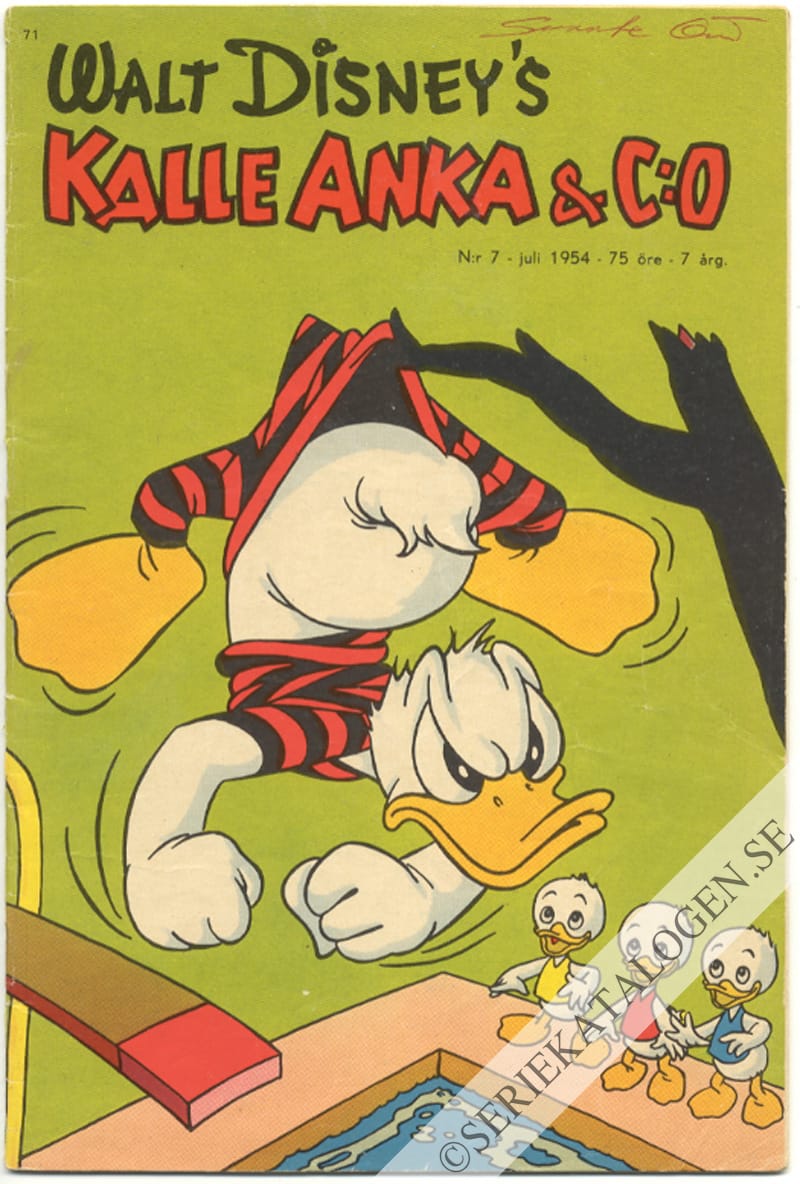 Framsida på Kalle Anka & C:o #7 (1954)