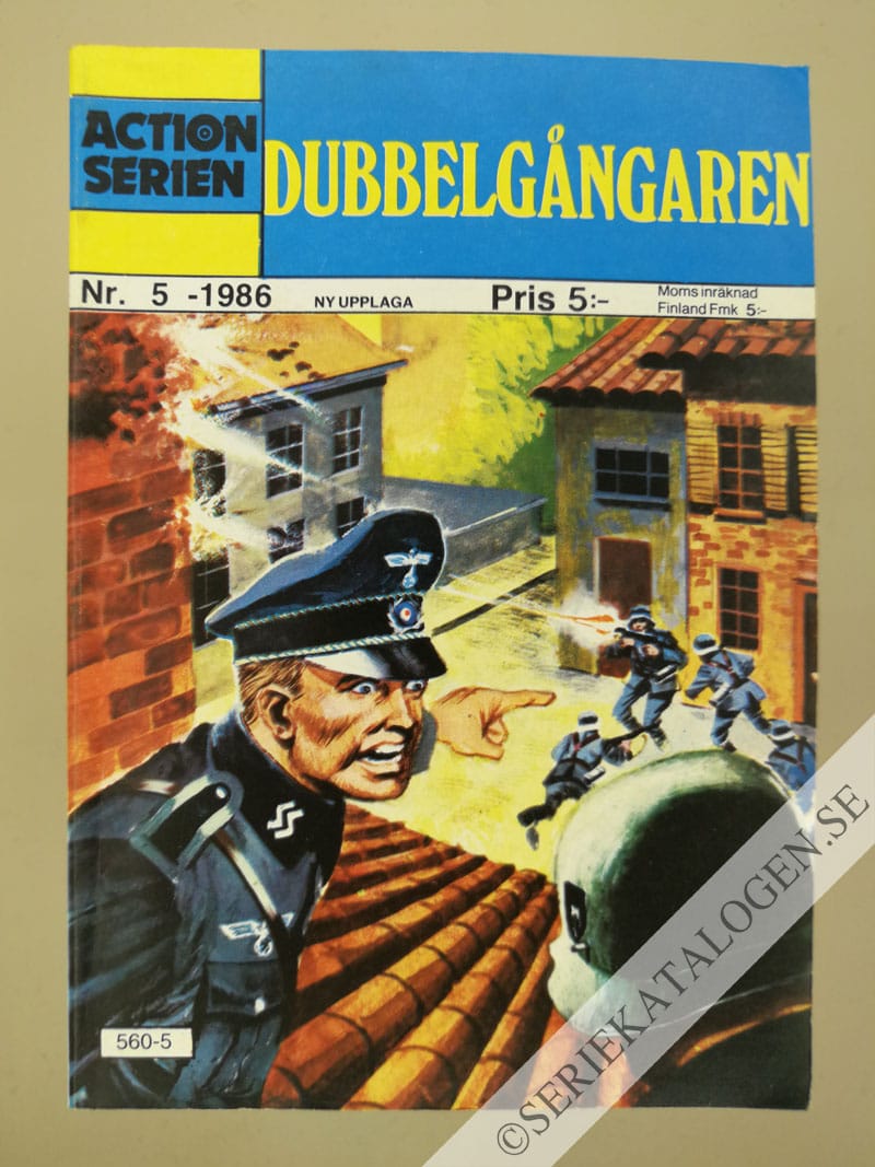 Framsida på Actionserien #5 - Dubbelgångaren (1986)