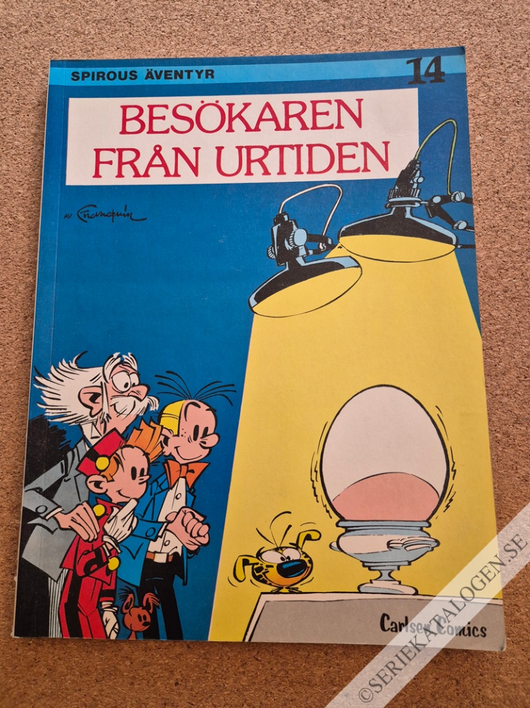Framsida på Spirous äventyr Besökaren från urtiden (1978)