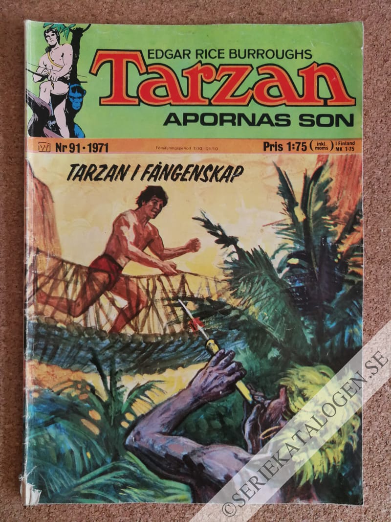 Framsida på Tarzan #91 (1971)