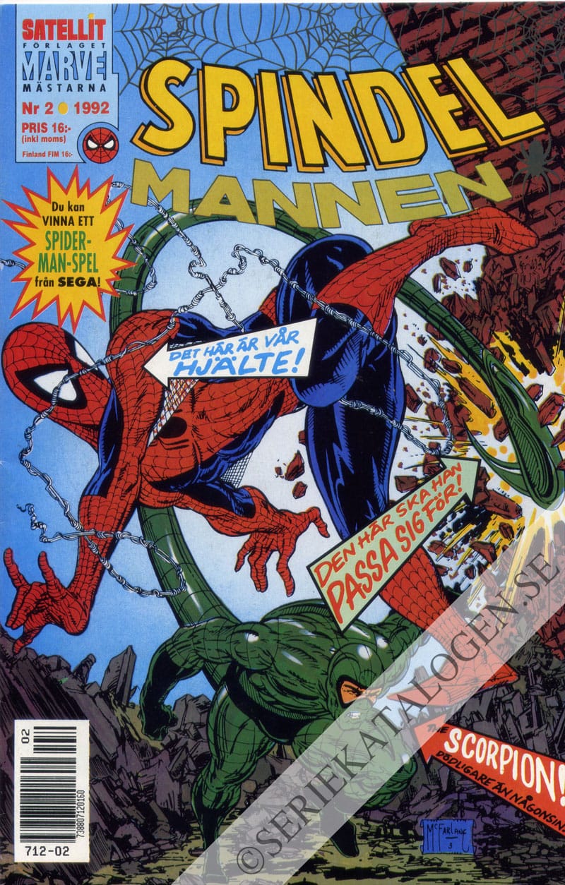 Framsida på Spindelmannen #2 (1992)
