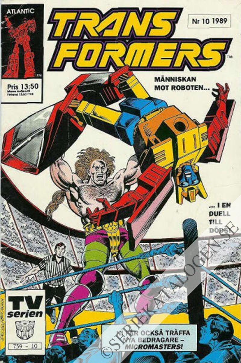 Framsida på Transformers #10 (1989)