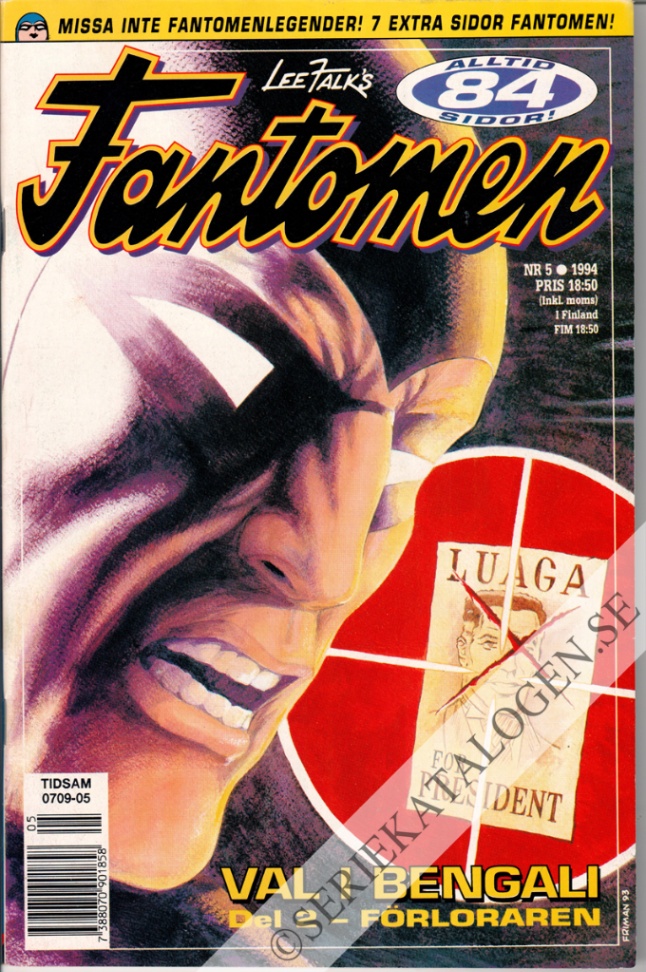 Framsida på Fantomen #5 (1994)