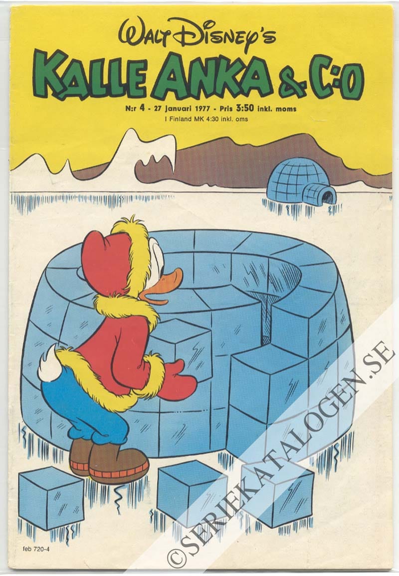 Framsida på Kalle Anka & C:o #4 (1977)