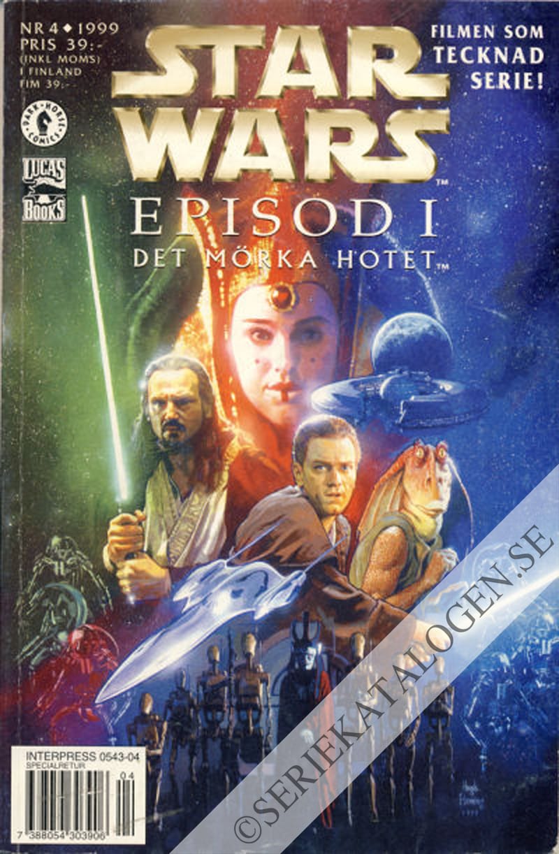 Framsida på Star Wars Episod I - Det mörka hotet (1999)