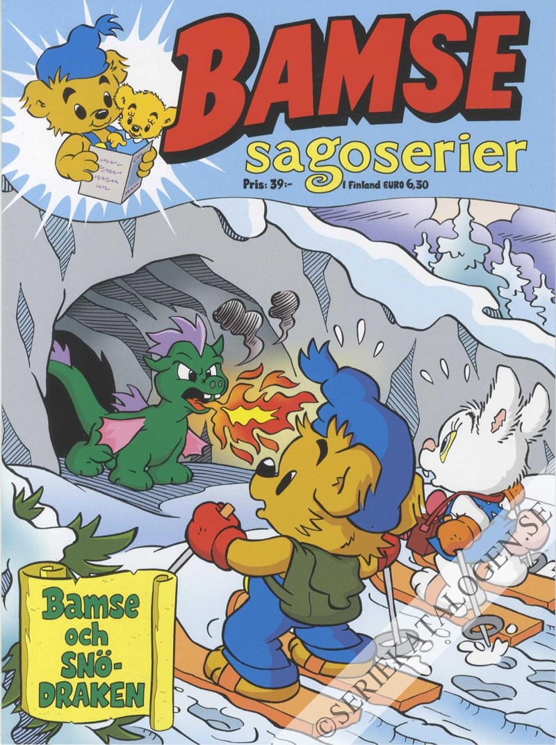 Framsida på Bamse-extra Bamse sagoserier - Bamse och snödraken (2021)