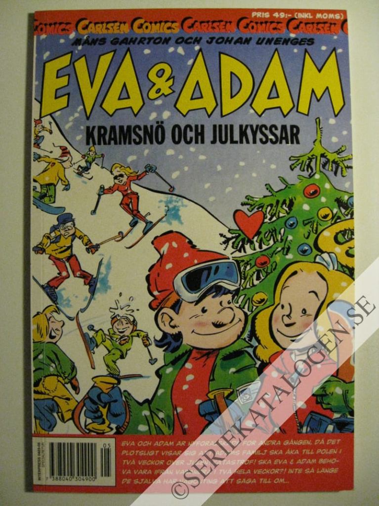 Framsida på Carlsen Comics Kramsnö och julkyssar (2000)
