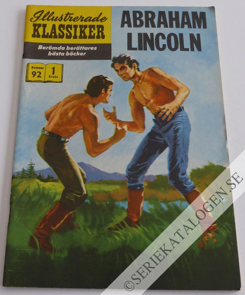 Framsida på Illustrerade Klassiker #92 - Abraham Lincoln (1959)