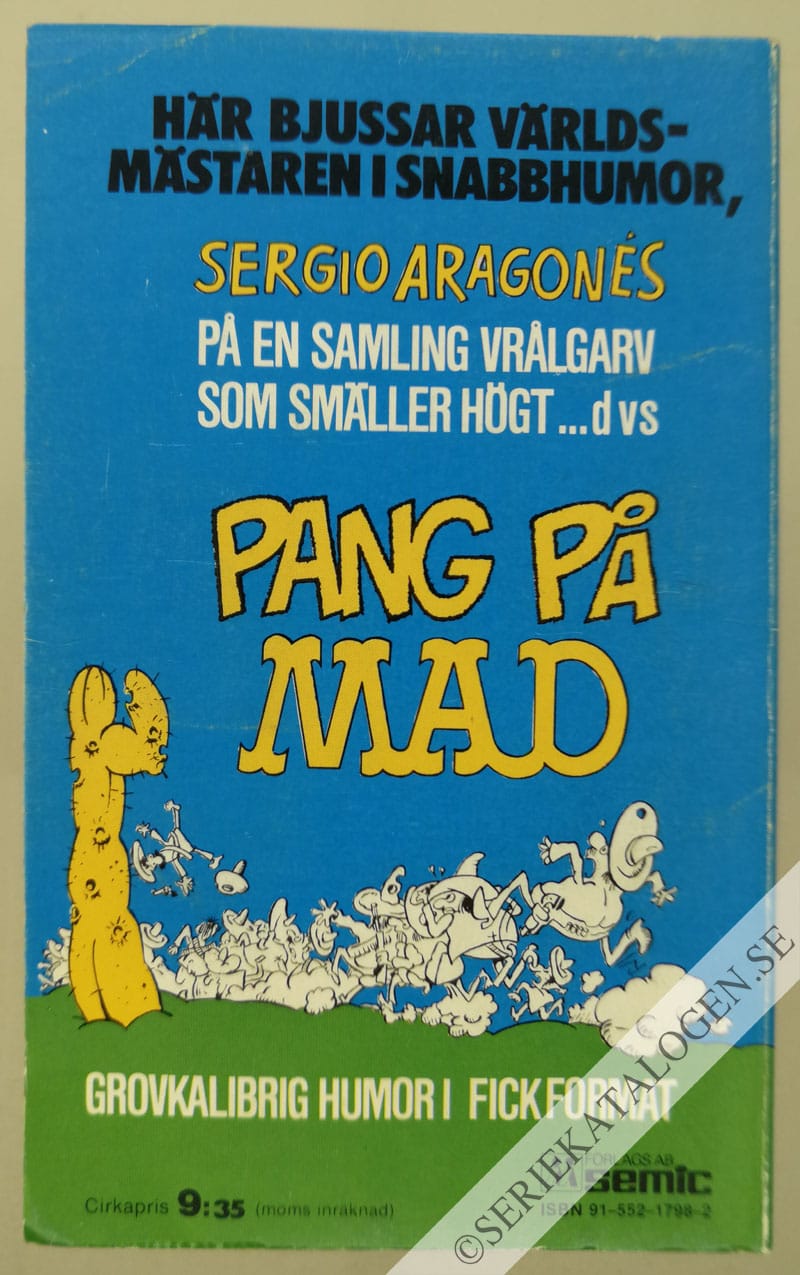 Baksida på Pang på MAD (1980)