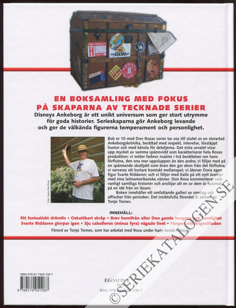 Baksida utan skyddsomslag på Don Rosa - bok 10 (2009)