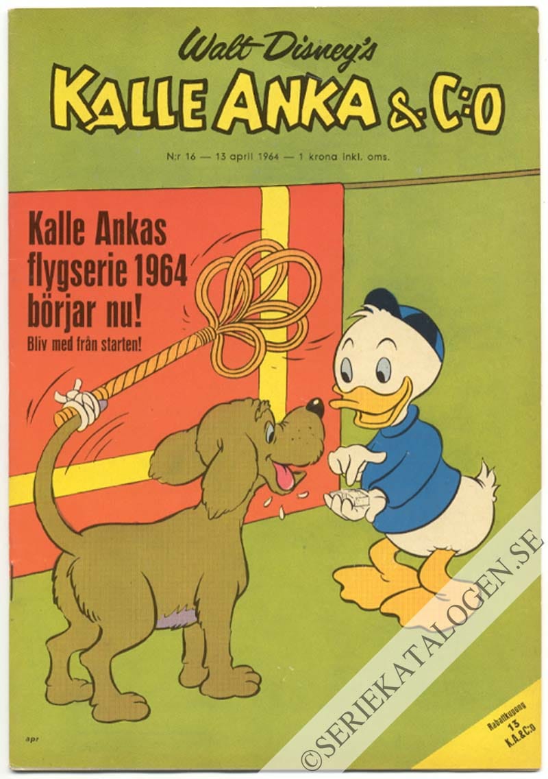 Framsida på Kalle Anka & C:o #16 (1964)