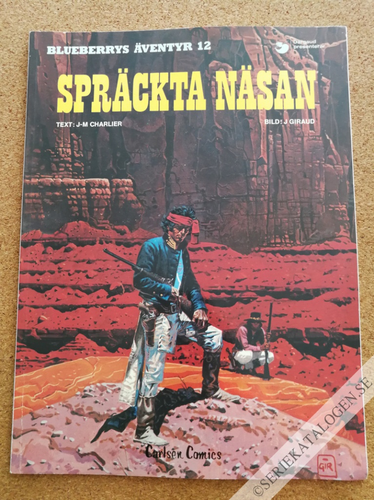 Framsida på Blueberrys äventyr Spräckta näsan (1986)