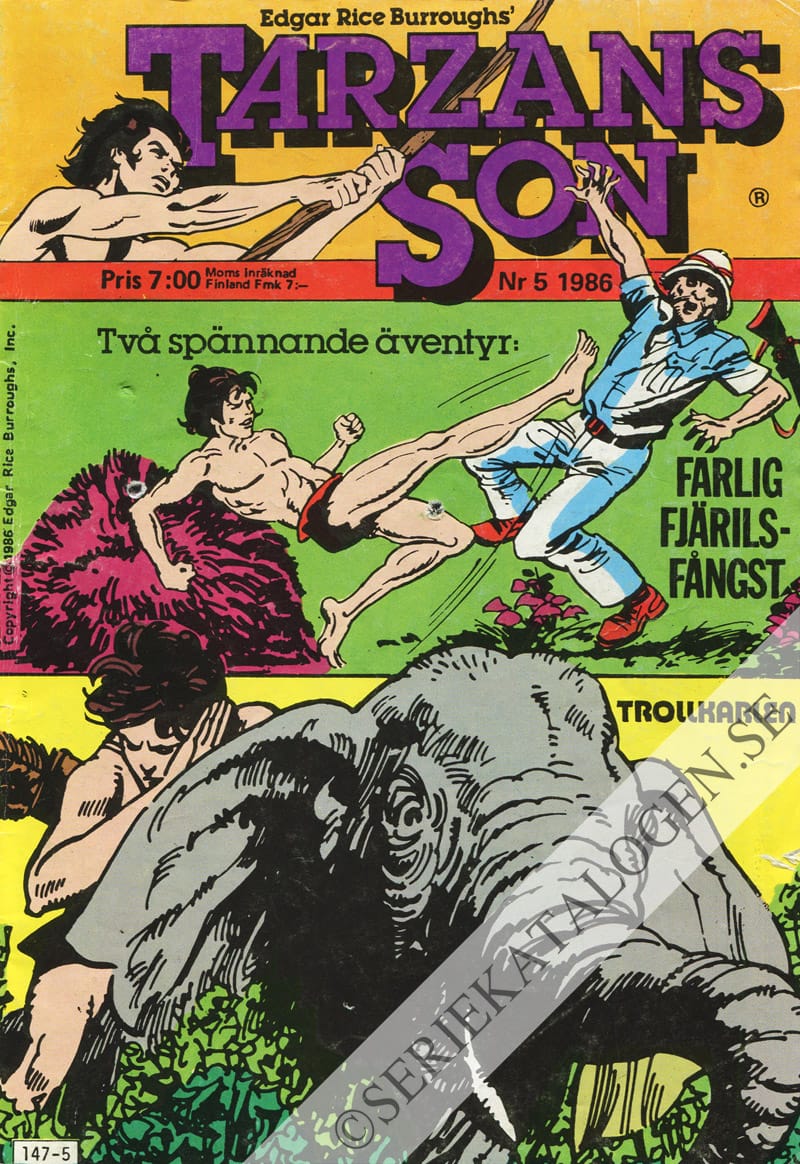 Framsida på Tarzans son #5 (1986)