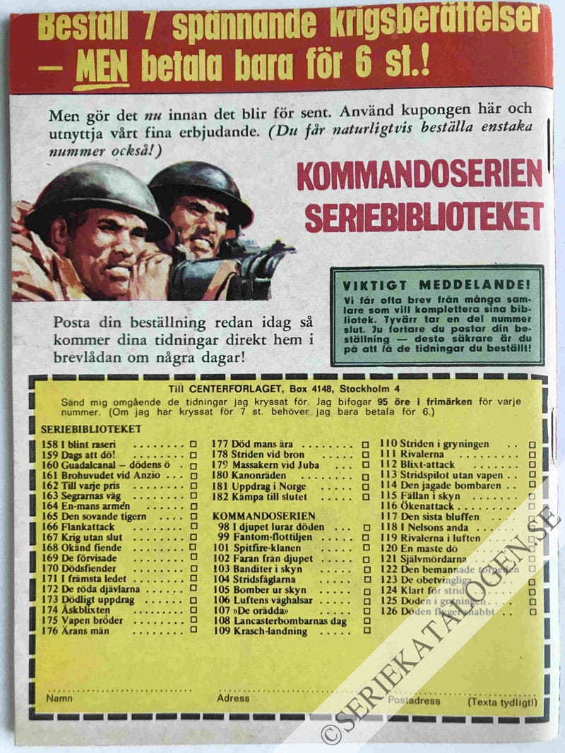 Baksida på Sänk slagskeppet "Lindoff!" (1968)