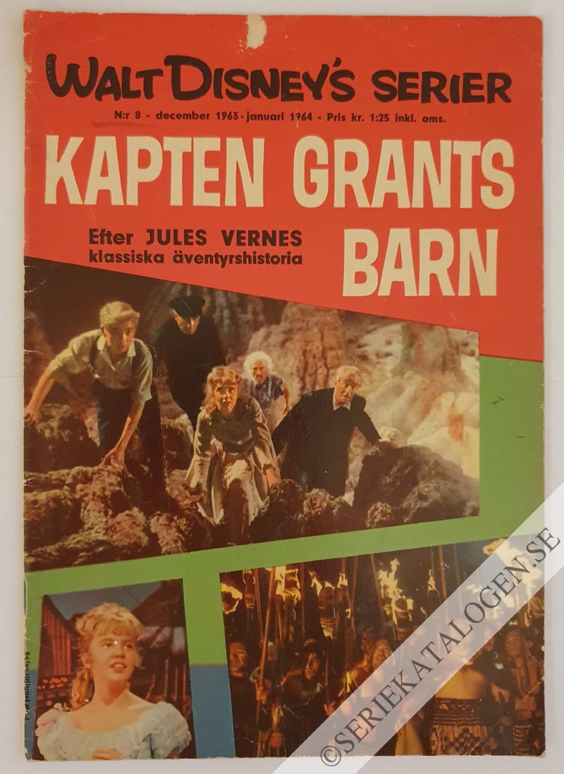 Framsida på Walt Disney's serier Kapten Grants barn (1963)