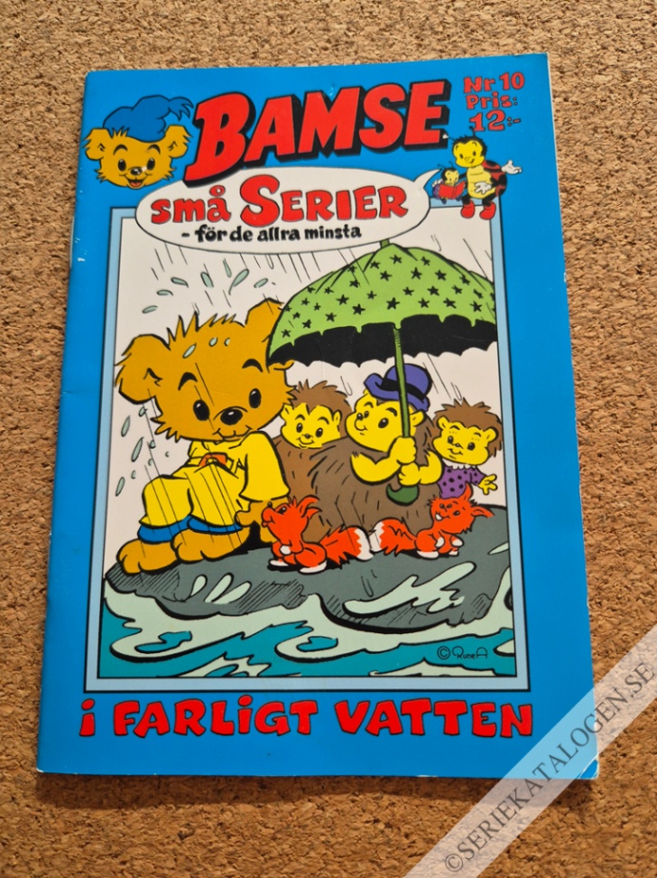 Framsida på Bamse små serier #10 - I farligt vatten (2004)