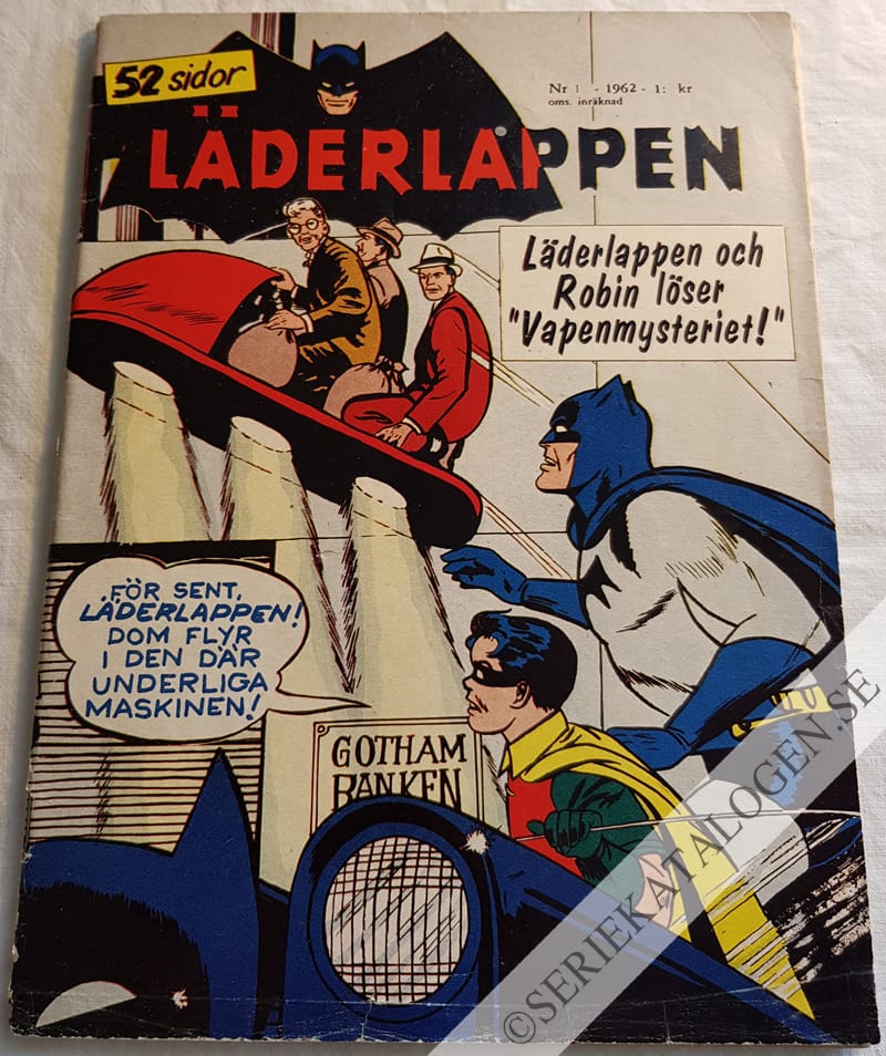 Framsida på Läderlappen och Robin #1 (1962)