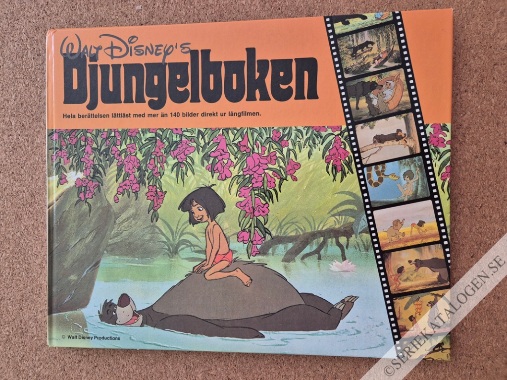 Framsida på Walt Disney FILM Djungelboken - Hela berättelsen lättläst och illustrerad med mer än 140 färgbilder direkt ur långfilmen (1979)