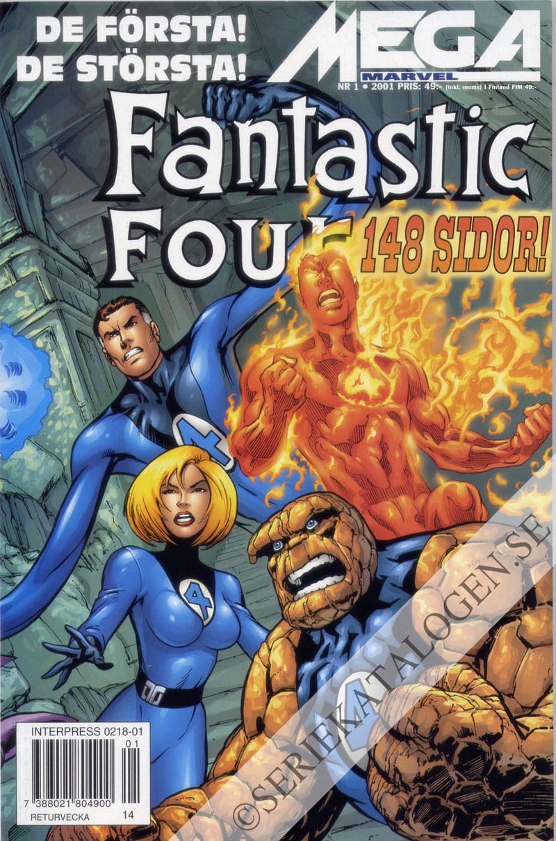 Framsida på Mega Marvel #1 - Fantastic Four (2001)