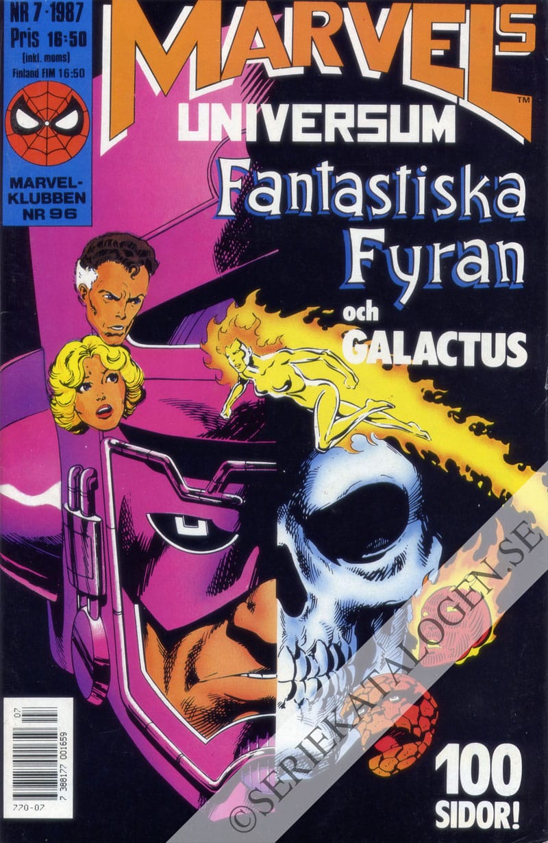 Framsida på Marvels universum Fantastiska Fyran (1987)