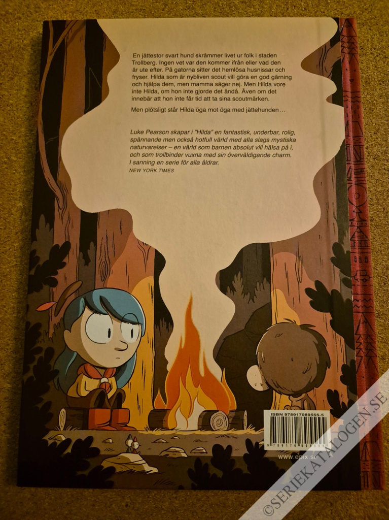 Baksida på Hilda och den svarta hunden (2017)