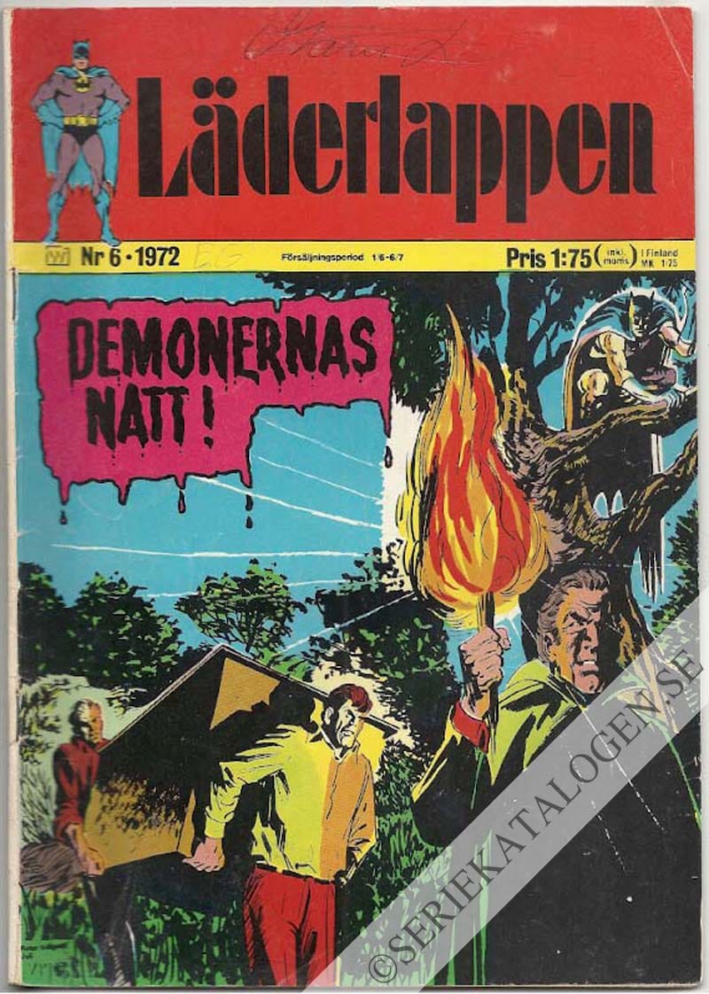 Framsida på Läderlappen och Robin #6 (1972)