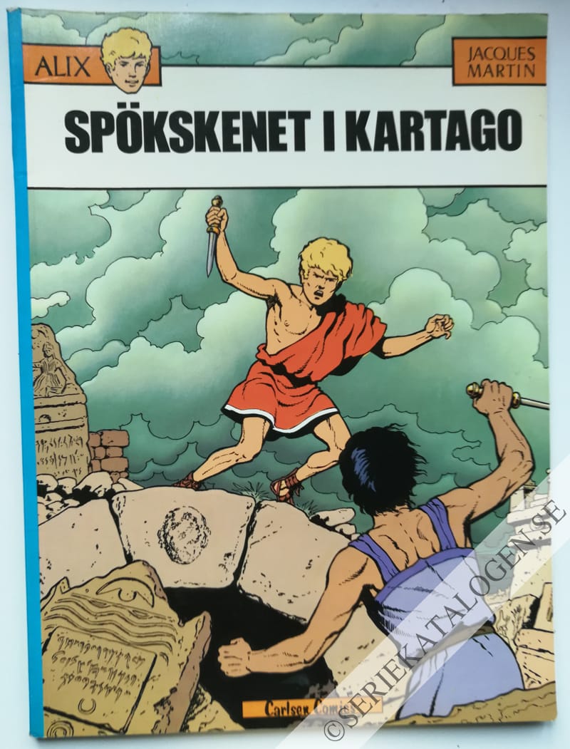Framsida på Alix' äventyr Spökskenet i Kartago (1979)