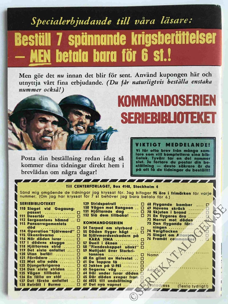 Baksida på Dödens arena (1966)