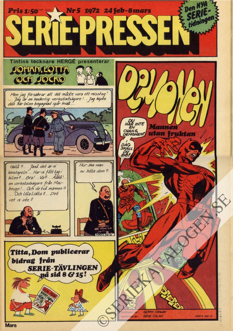 Framsida på Seriepressen #5 (1972)