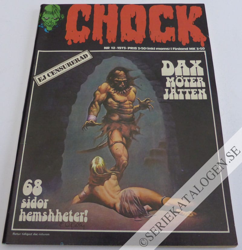 Framsida på Chock Dax möter jätten (1973)