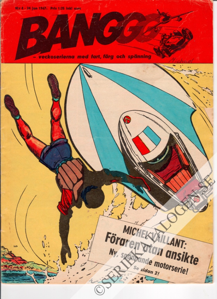 Framsida på Banggg - veckoserierna med fart, färg och spänning #4 (1967)