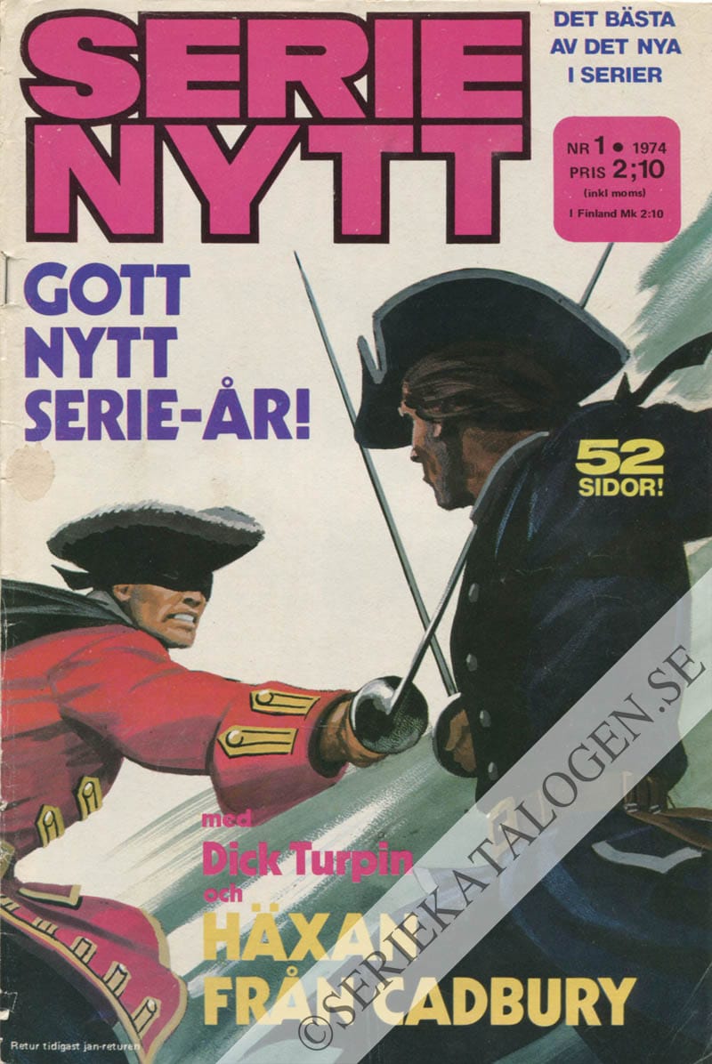 Framsida på Serie-Nytt #1 (1974)
