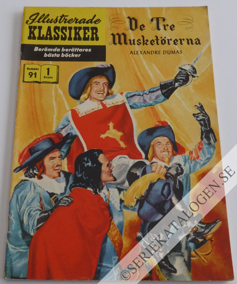 Framsida på Illustrerade Klassiker #91 - De tre Musketörerna (1959)