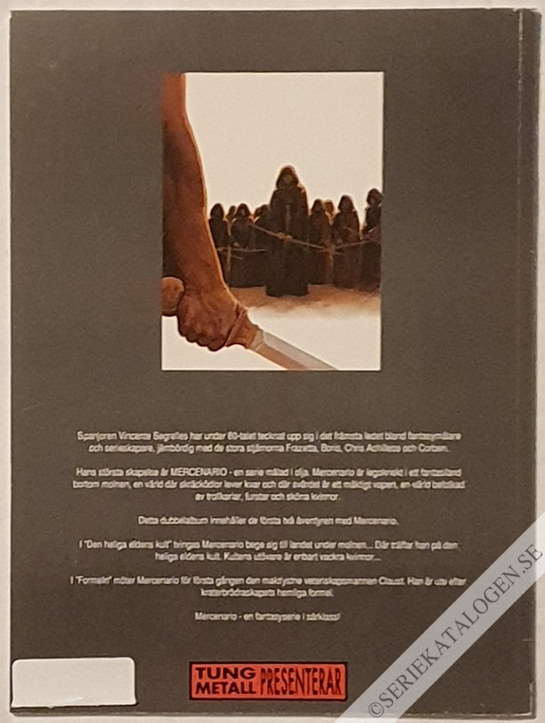 Baksida på Mercenario - Den heliga eldens kult (1989)