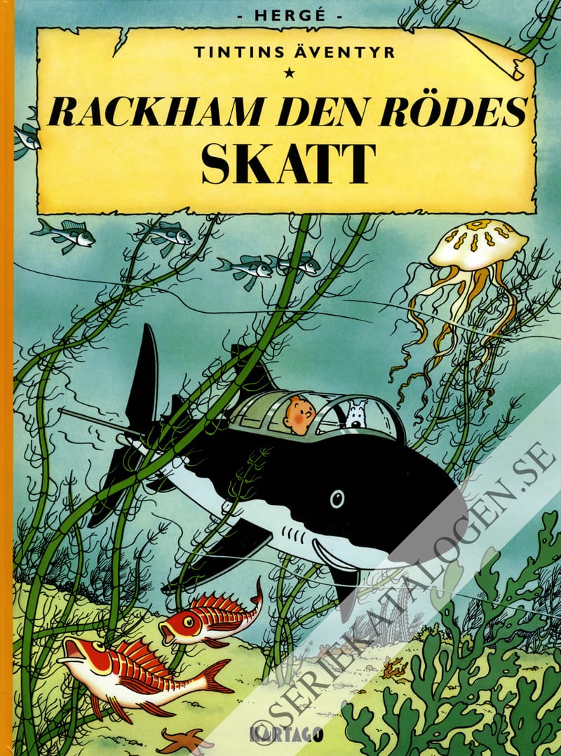 Framsida på Tintins äventyr Rackham den Rödes skatt (2016)