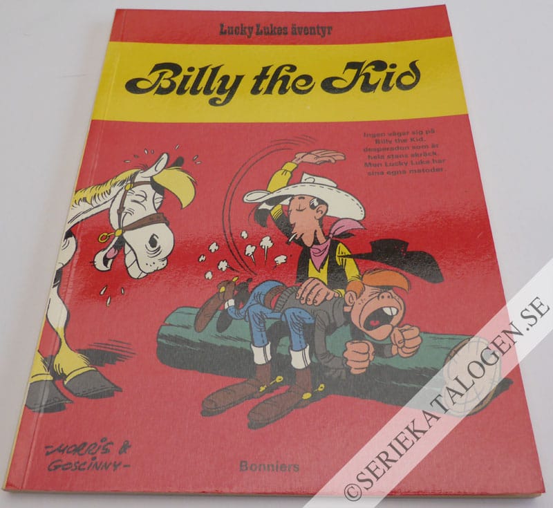 Framsida på Lucky Lukes äventyr Billy the Kid (1972)