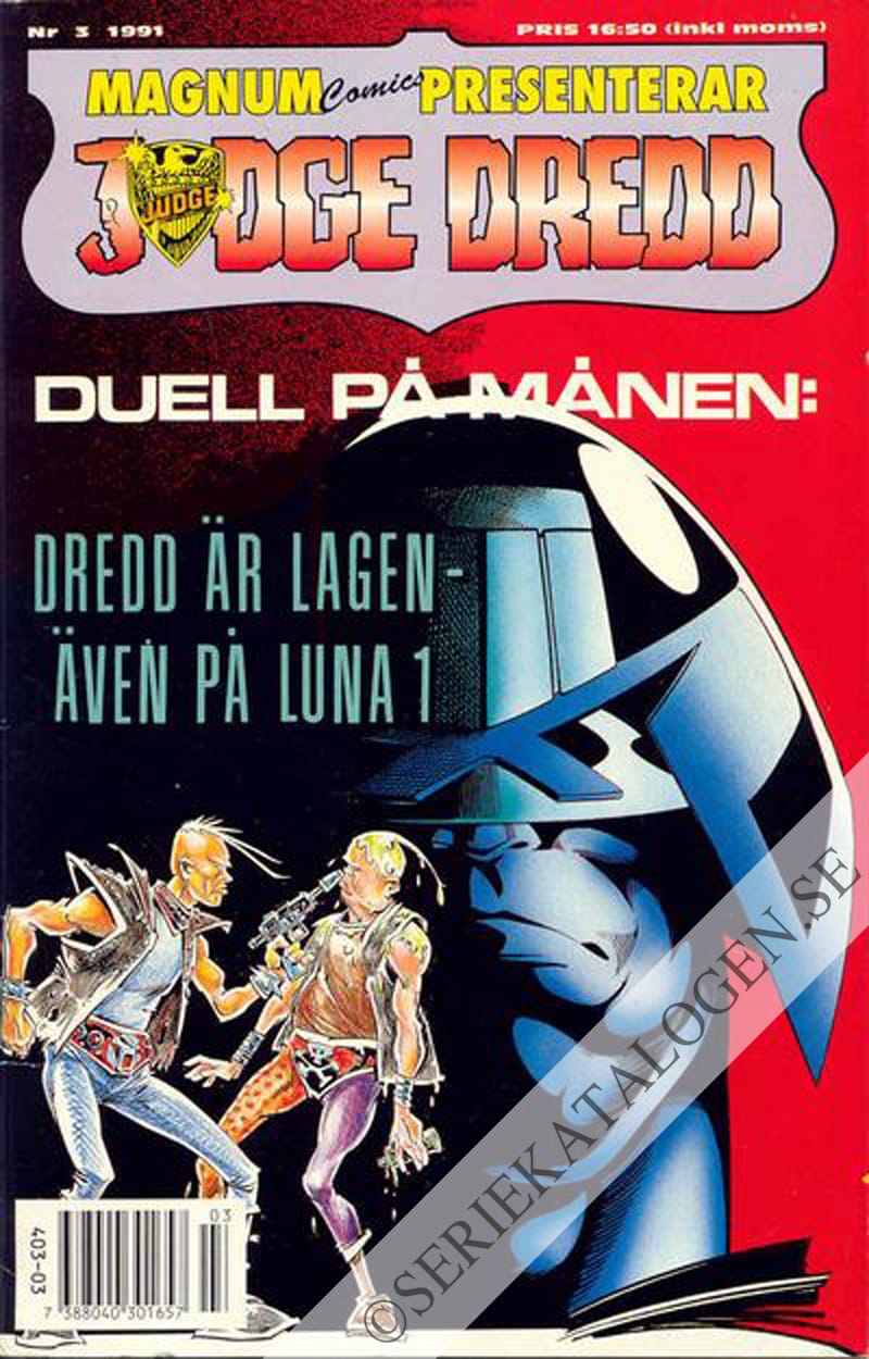 Framsida på Magnum comics presenterar Judge Dredd #3 (1991)