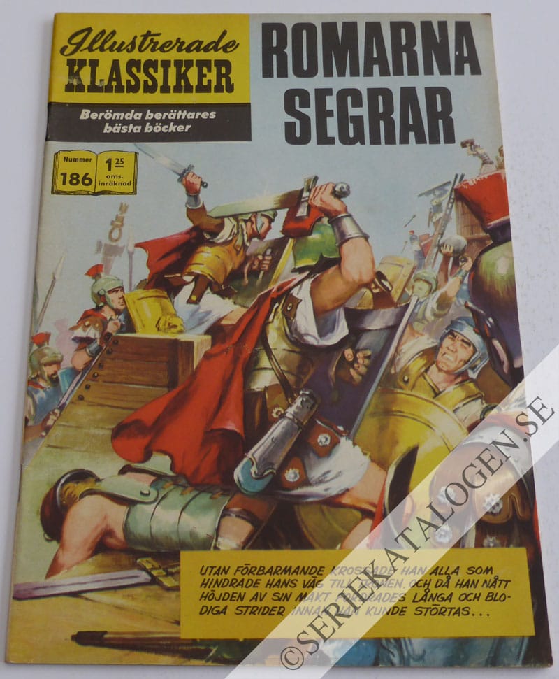 Framsida på Illustrerade Klassiker #186 - Romarna segrar (1965)