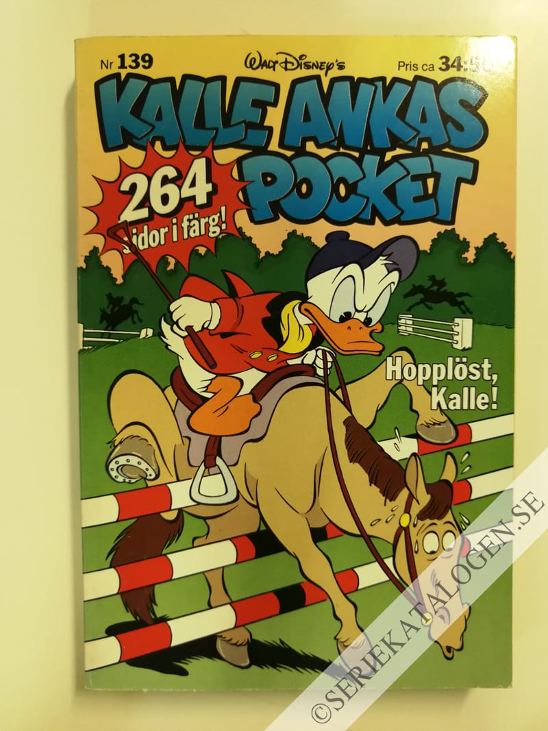 Framsida på Kalle Ankas pocket #139 - Hopplöst, Kalle! (1991)
