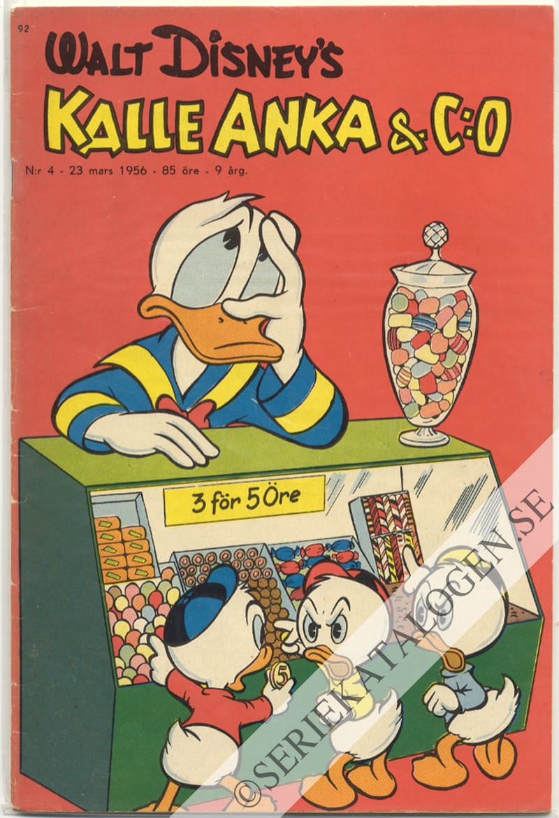 Framsida på Kalle Anka & C:o #4 (1956)