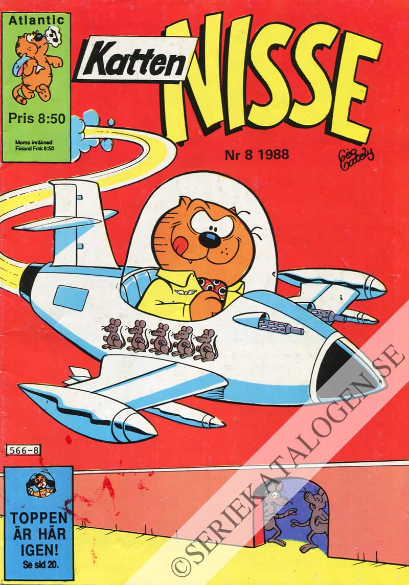 Framsida på Katten Nisse #8 (1988)