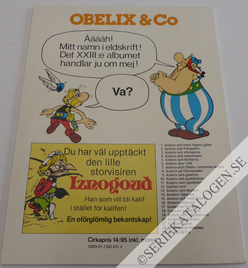 Baksida på Obelix & Co (1978)