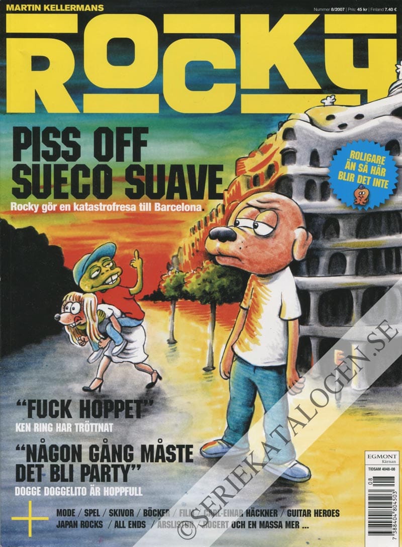 Framsida på Martin Kellermans Rocky Piss off Sueco Suave (2007)
