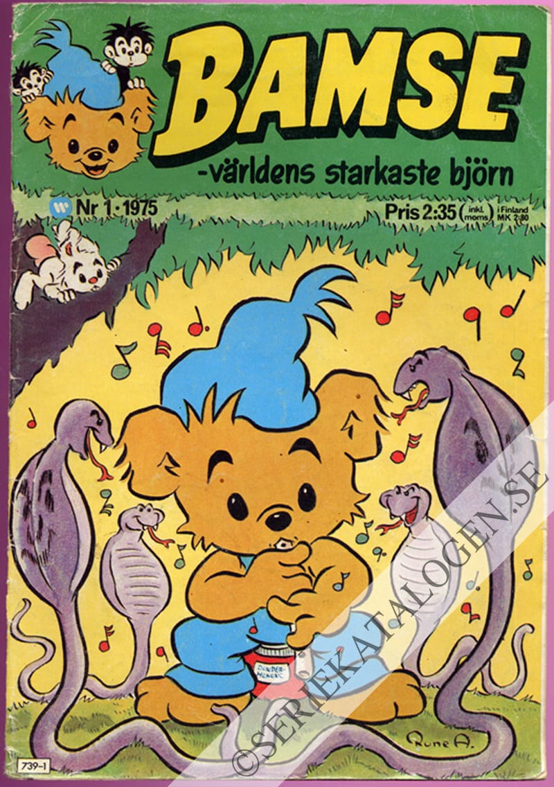 Framsida på Bamse - världens starkaste björn #1 (1975)