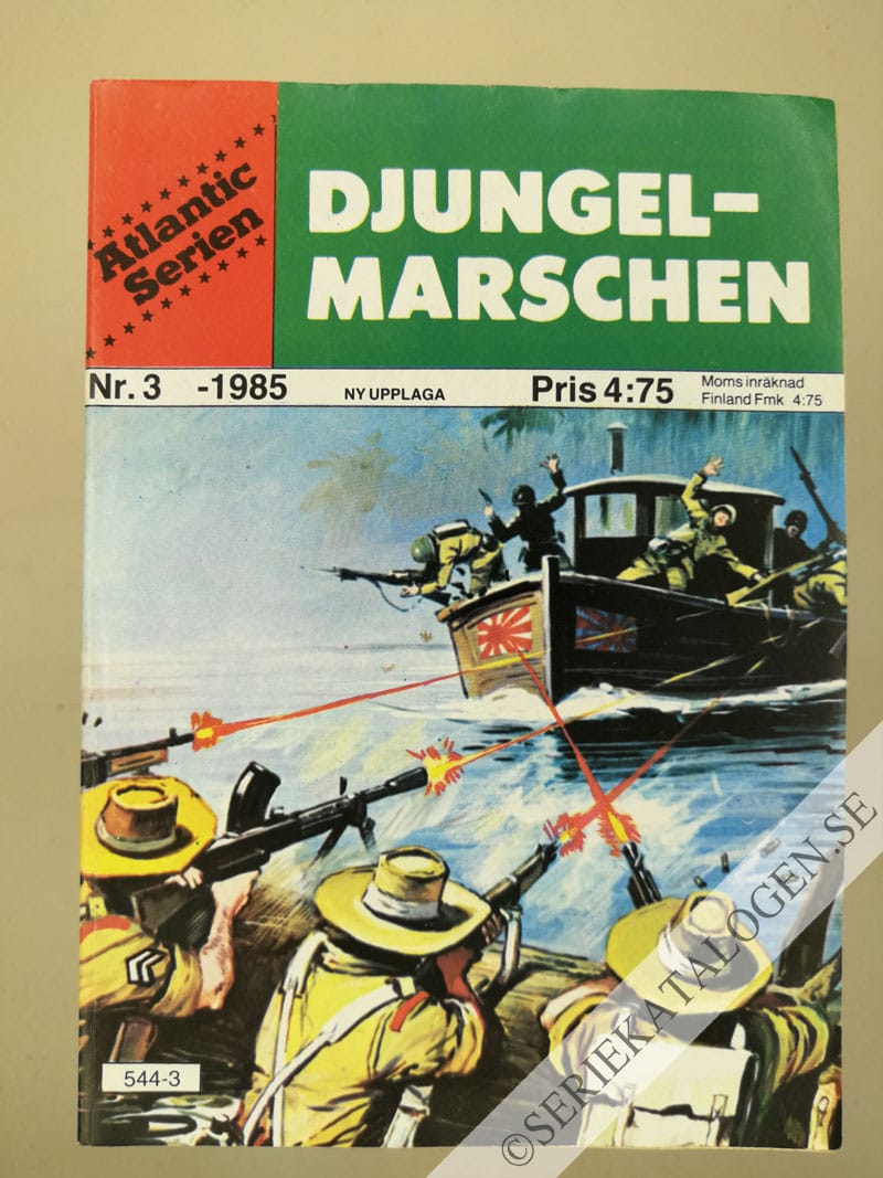 Framsida på Atlanticserien Djungelmarschen (1985)