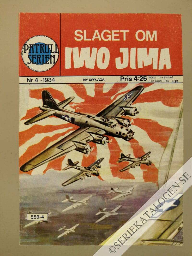 Framsida på Patrullserien #4 - Slaget om Iwo Jima (1984)